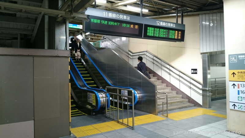 常磐線(快速)／成田線11番12番ホーム