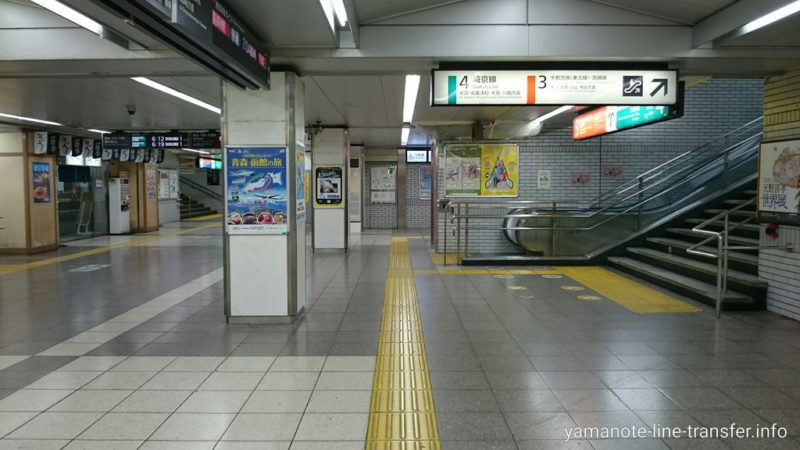 階段 埼京線 湘南新宿ライン3番4番ホームへ1分で行くには 池袋駅 山手線外回り 山手線パタパタ乗り換え案内
